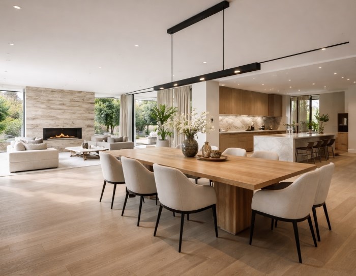 open_floor_plan_multiple_area_rugs_in_one_room
